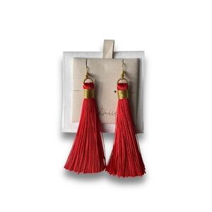 ❇️ 🆕 $5 add-on | Red Tassel Earrings